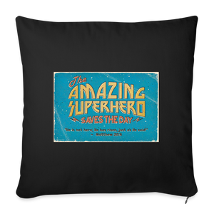Amazing Superhero - Throw Pillow Cover - black