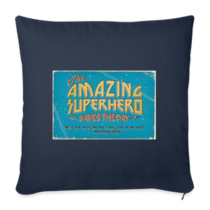 Amazing Superhero - Throw Pillow Cover - navy