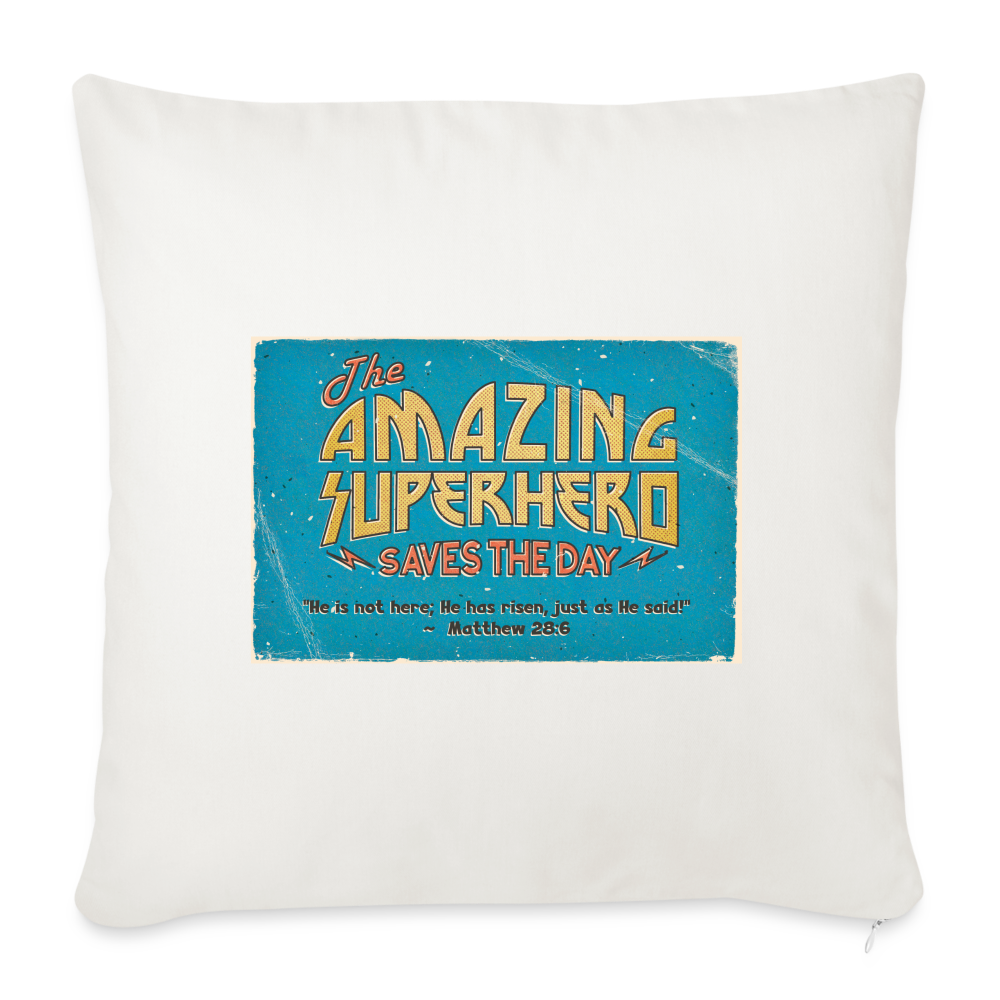 Amazing Superhero - Throw Pillow Cover - natural white