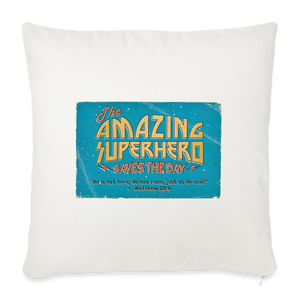 Amazing Superhero - Throw Pillow Cover - natural white