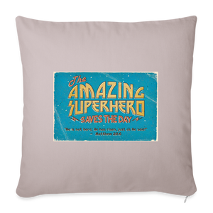Amazing Superhero - Throw Pillow Cover - light taupe