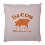 Bacon - Throw Pillow Cover - light taupe