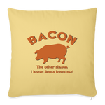 Bacon - Throw Pillow Cover - washed yellow