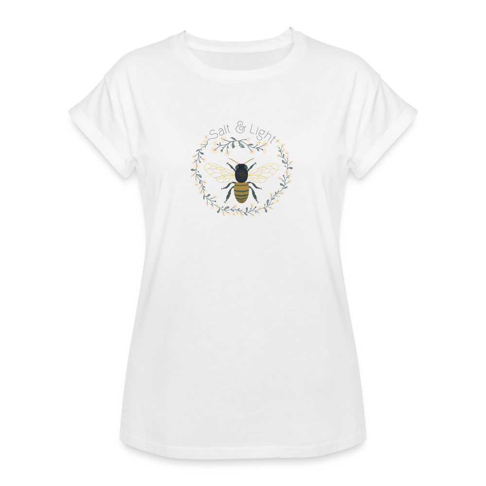 Bee Salt & Light - Women's Relaxed Fit T-Shirt - white