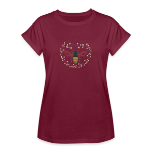 Bee Salt & Light - Women's Relaxed Fit T-Shirt - burgundy