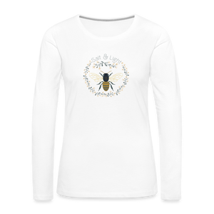 Bee Salt & Light - Women's Premium Long Sleeve T-Shirt - white
