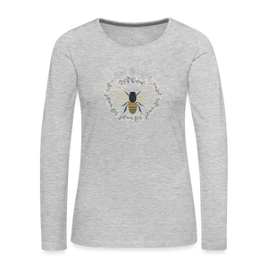 Bee Salt & Light - Women's Premium Long Sleeve T-Shirt - heather gray