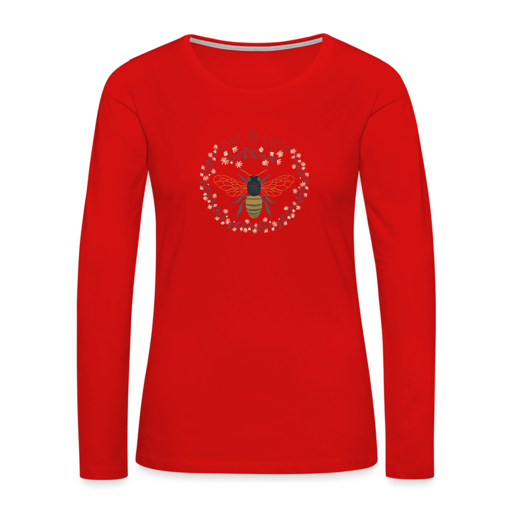 Bee Salt & Light - Women's Premium Long Sleeve T-Shirt - red