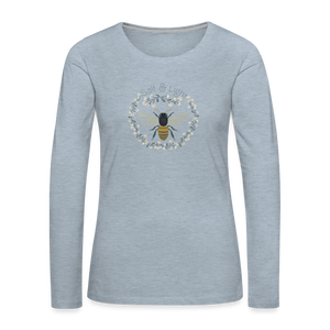 Bee Salt & Light - Women's Premium Long Sleeve T-Shirt - heather ice blue