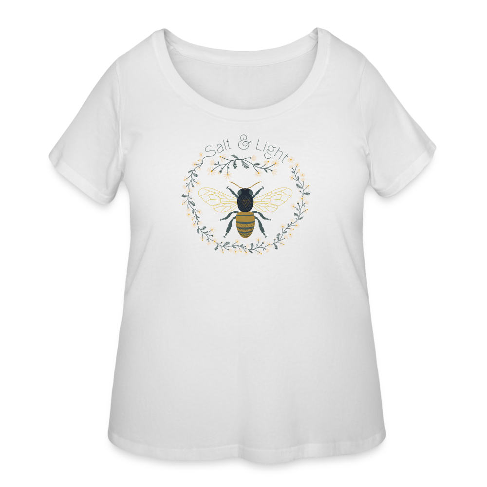 Bee Salt & Light - Women’s Curvy T-Shirt - white