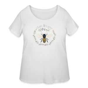 Bee Salt & Light - Women’s Curvy T-Shirt - white