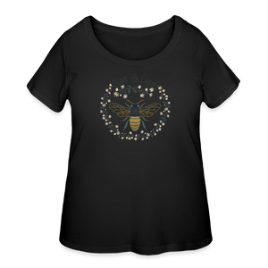 Bee Salt & Light - Women’s Curvy T-Shirt - black