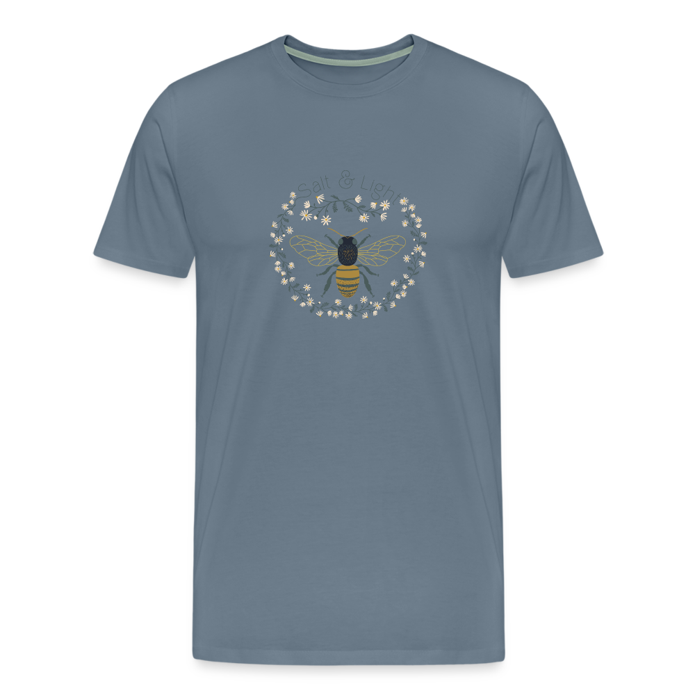 Bee Salt & Light - Unisex Premium T-Shirt - steel blue