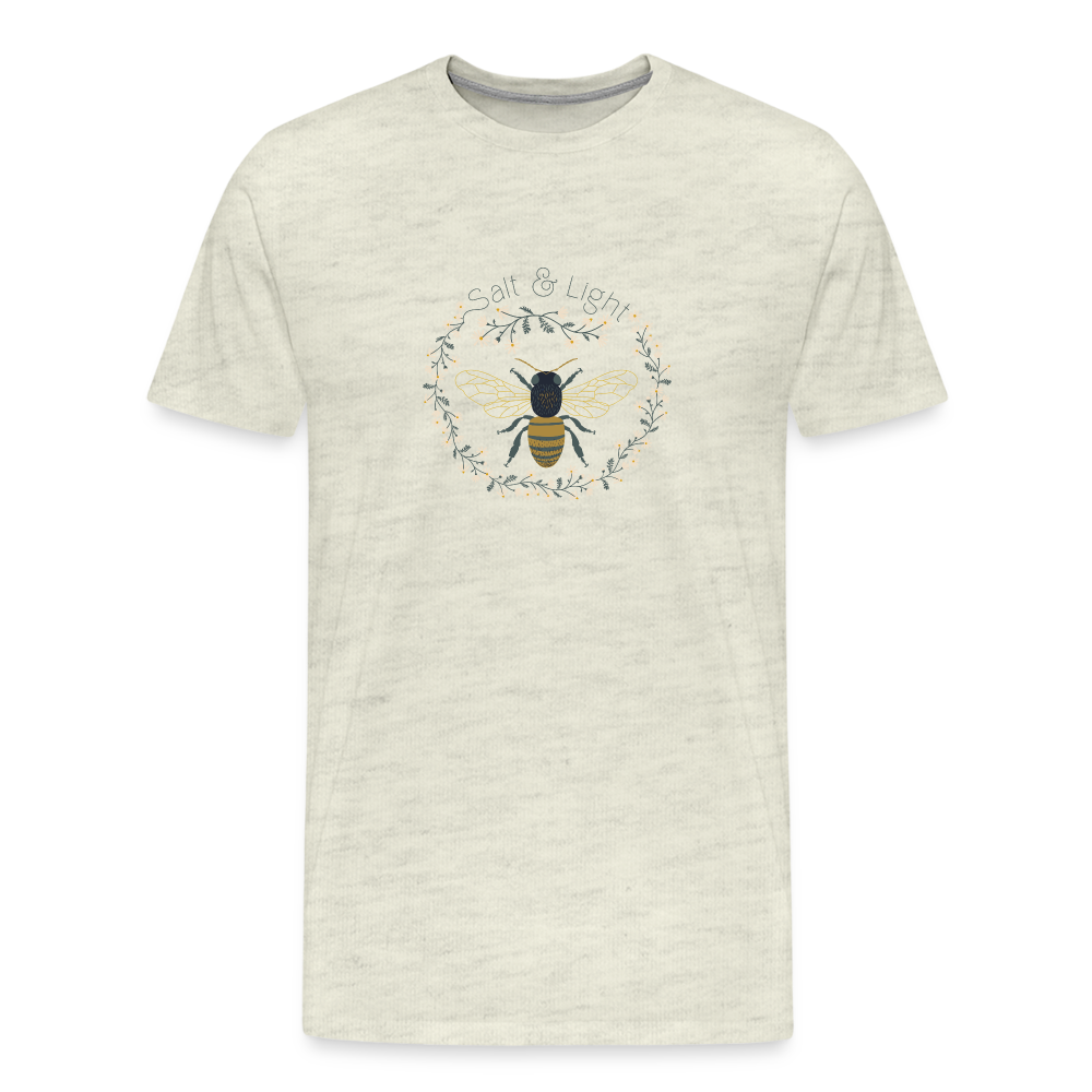 Bee Salt & Light - Unisex Premium T-Shirt - heather oatmeal