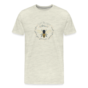 Bee Salt & Light - Unisex Premium T-Shirt - heather oatmeal