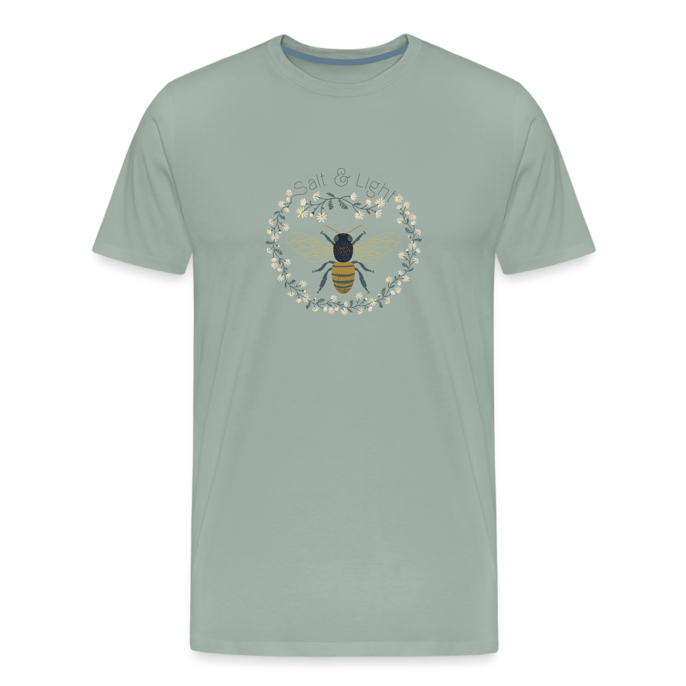 Bee Salt & Light - Unisex Premium T-Shirt - steel green