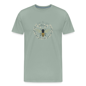 Bee Salt & Light - Unisex Premium T-Shirt - steel green