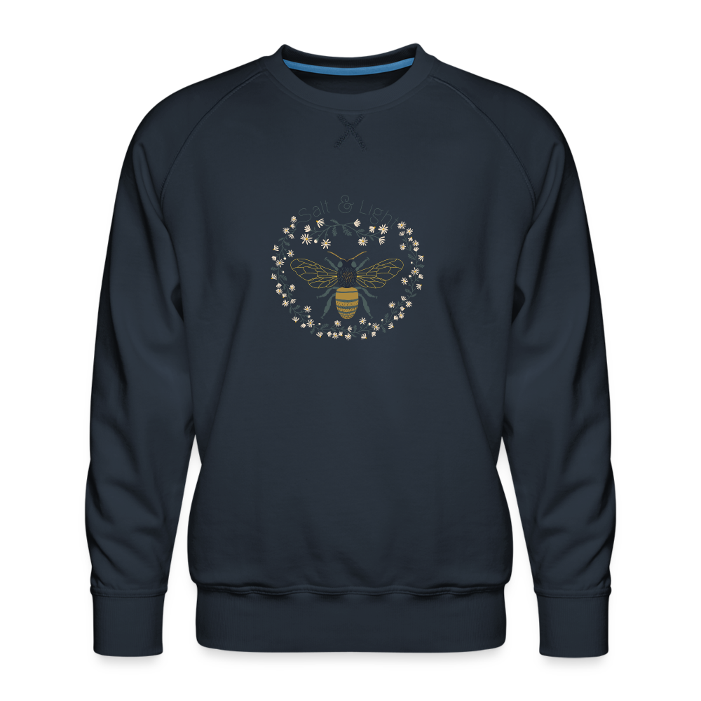 Bee Salt & Light - Men’s Premium Sweatshirt - navy