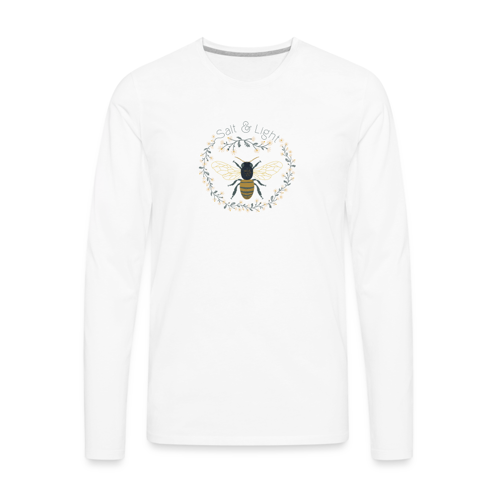 Bee Salt & Light - Men's Premium Long Sleeve T-Shirt - white