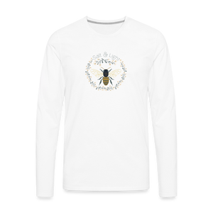 Bee Salt & Light - Men's Premium Long Sleeve T-Shirt - white