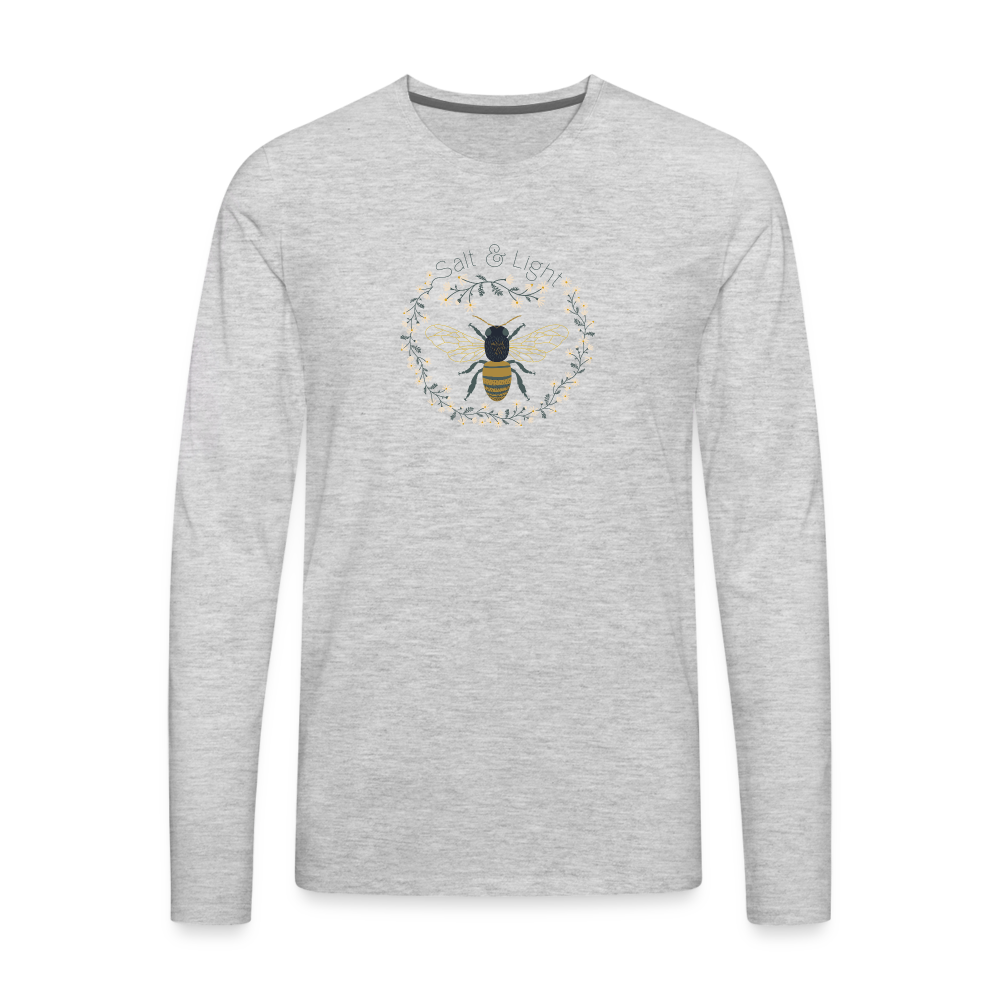 Bee Salt & Light - Men's Premium Long Sleeve T-Shirt - heather gray