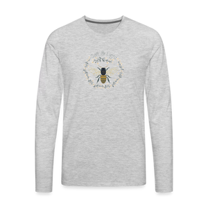 Bee Salt & Light - Men's Premium Long Sleeve T-Shirt - heather gray