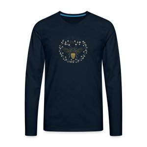 Bee Salt & Light - Men's Premium Long Sleeve T-Shirt - deep navy