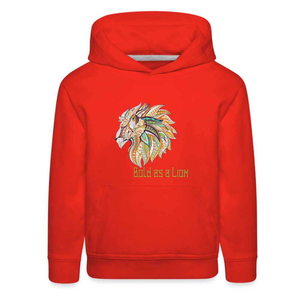 Bold as a Lion - Kids‘ Premium Hoodie - red