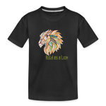 Bold as a Lion - Toddler Premium Organic T-Shirt - black
