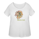 Bold as a Lion - Women’s Curvy T-Shirt - white
