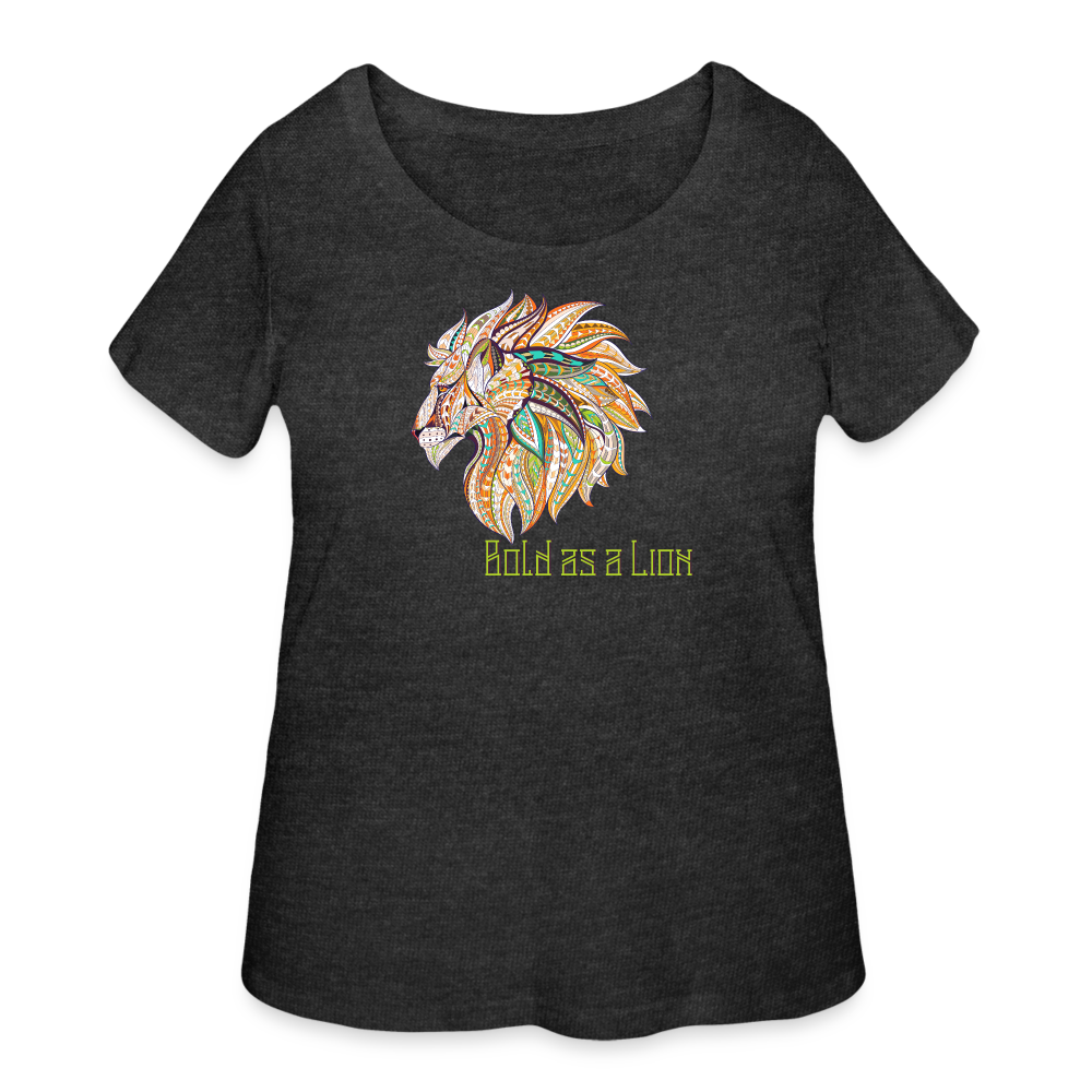 Bold as a Lion - Women’s Curvy T-Shirt - deep heather