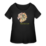 Bold as a Lion - Women’s Curvy T-Shirt - black