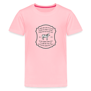 Grass for Cattle - Kids' Premium T-Shirt - pink