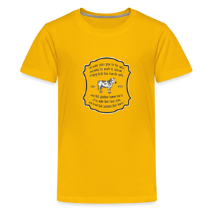 Grass for Cattle - Kids' Premium T-Shirt - sun yellow