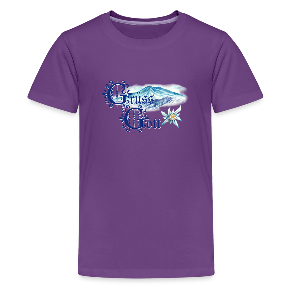 Grüss Gott - Kids' Premium T-Shirt - purple