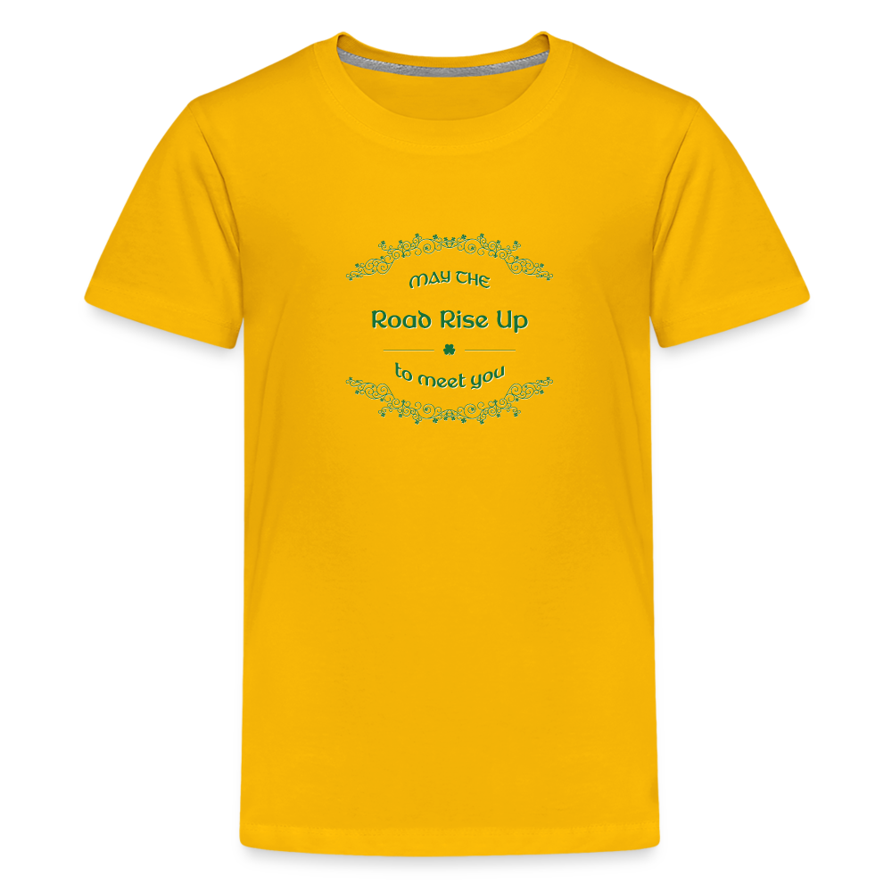 May the Road Rise Up to Meet You - Kids' Premium T-Shirt - sun yellow