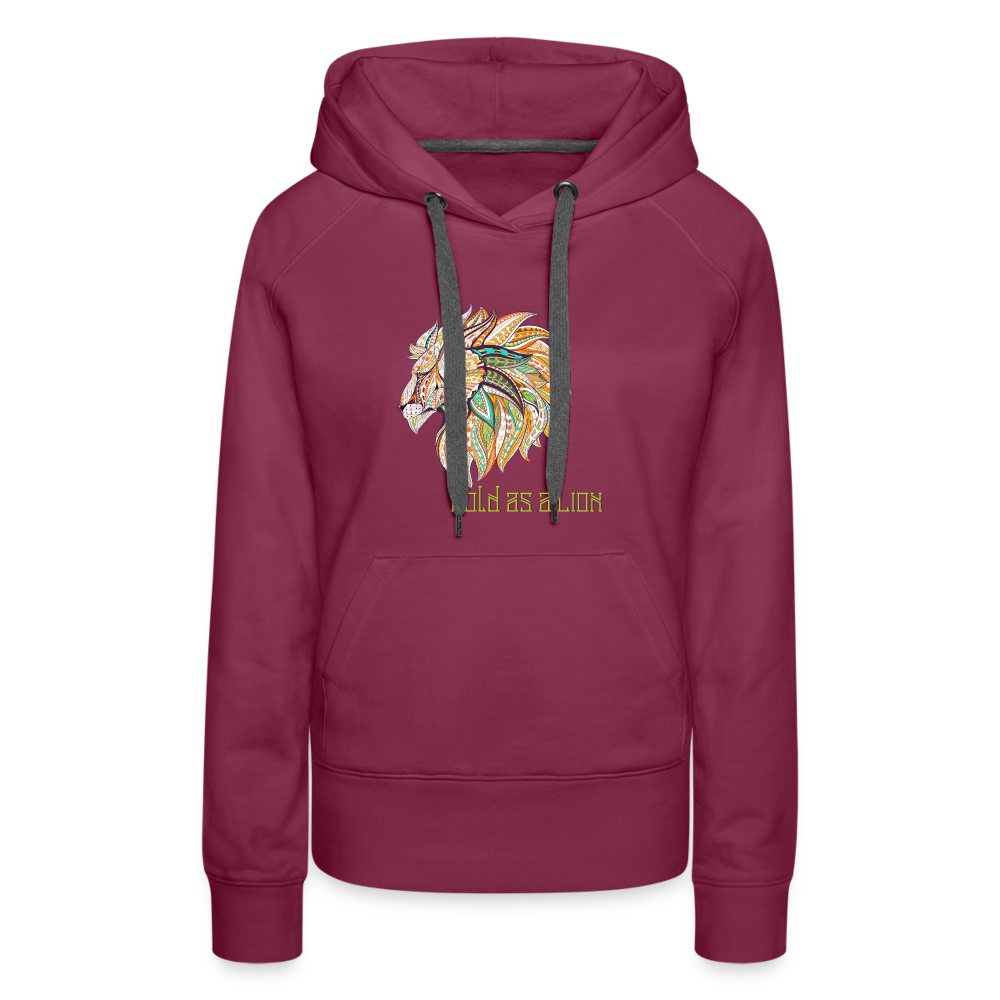 Bold as a Lion - Women’s Premium Hoodie - burgundy