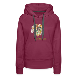 Bold as a Lion - Women’s Premium Hoodie - burgundy