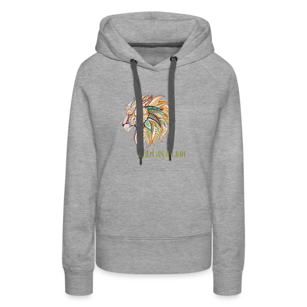 Bold as a Lion - Women’s Premium Hoodie - heather grey