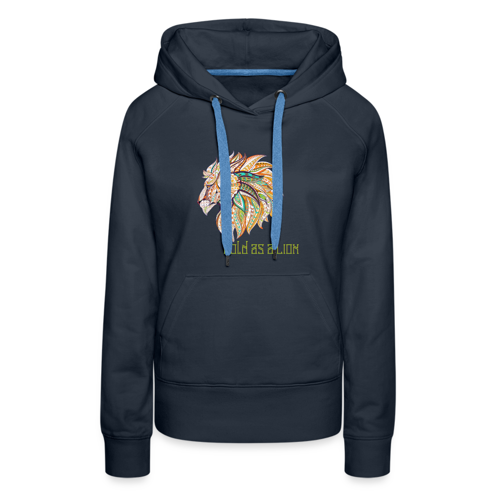 Bold as a Lion - Women’s Premium Hoodie - navy