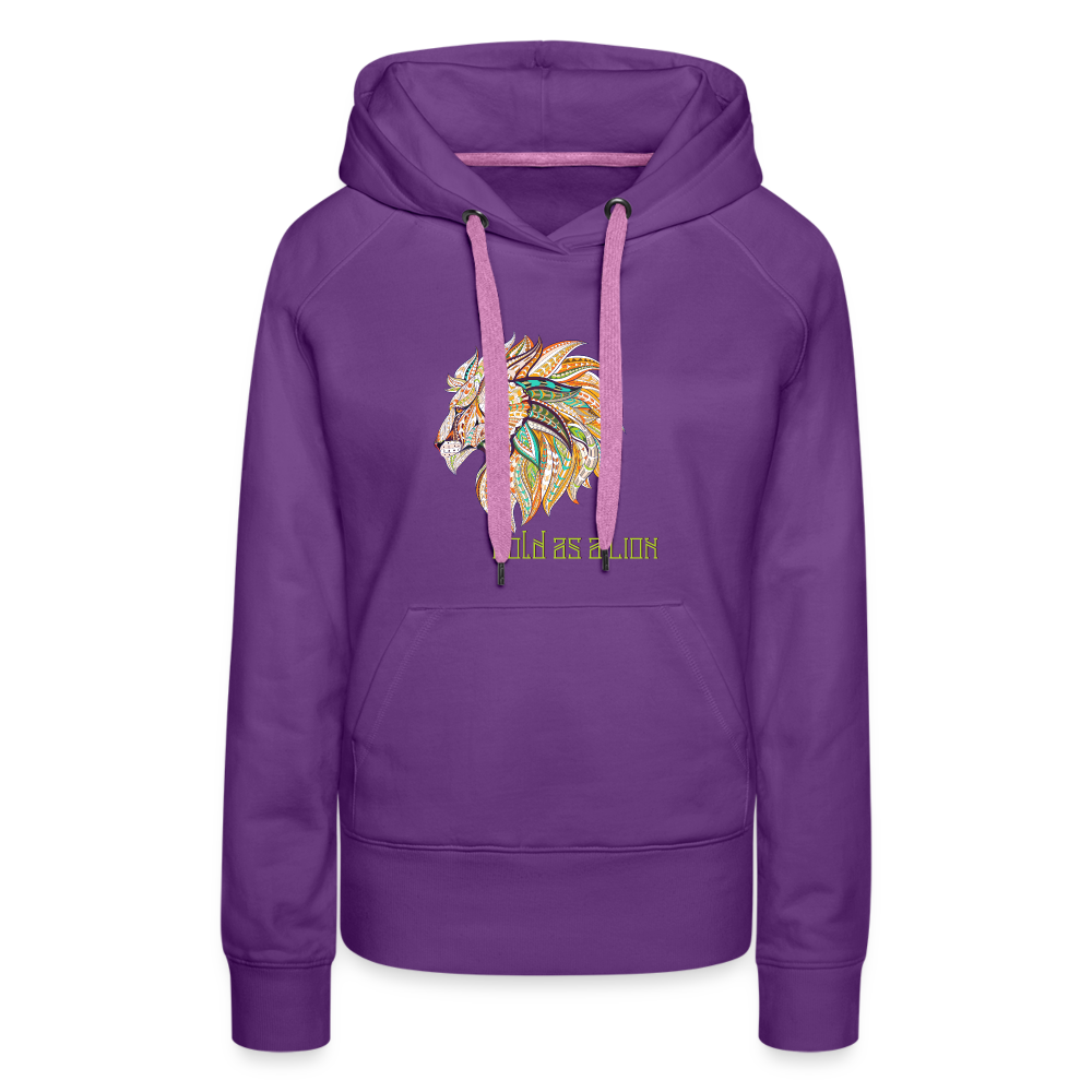 Bold as a Lion - Women’s Premium Hoodie - purple