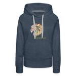 Bold as a Lion - Women’s Premium Hoodie - heather denim