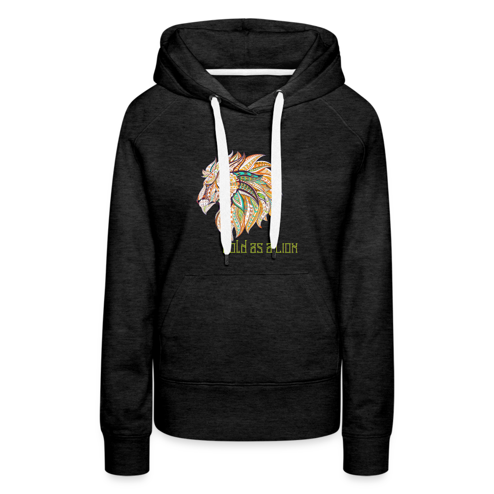 Bold as a Lion - Women’s Premium Hoodie - charcoal grey