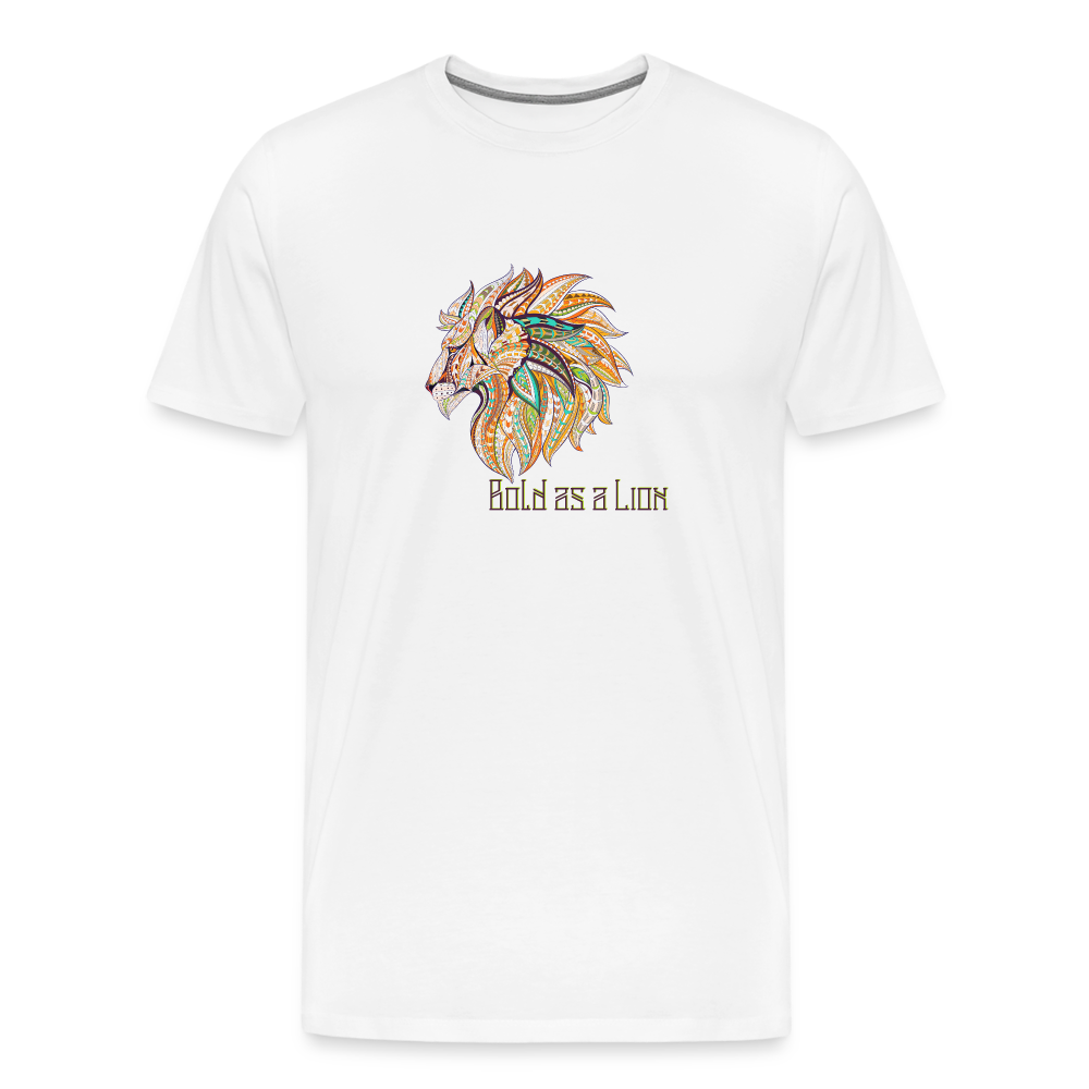Bold as a Lion - Unisex Premium T-Shirt - white