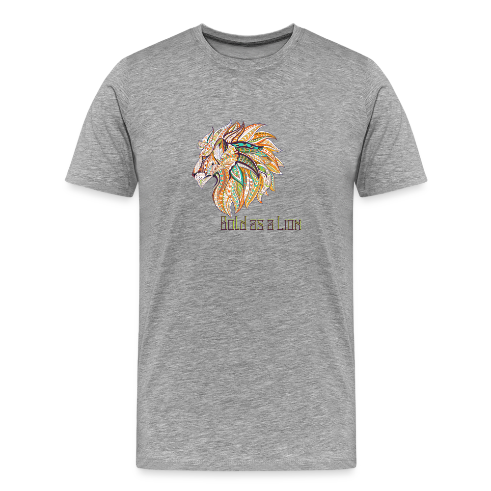 Bold as a Lion - Unisex Premium T-Shirt - heather gray