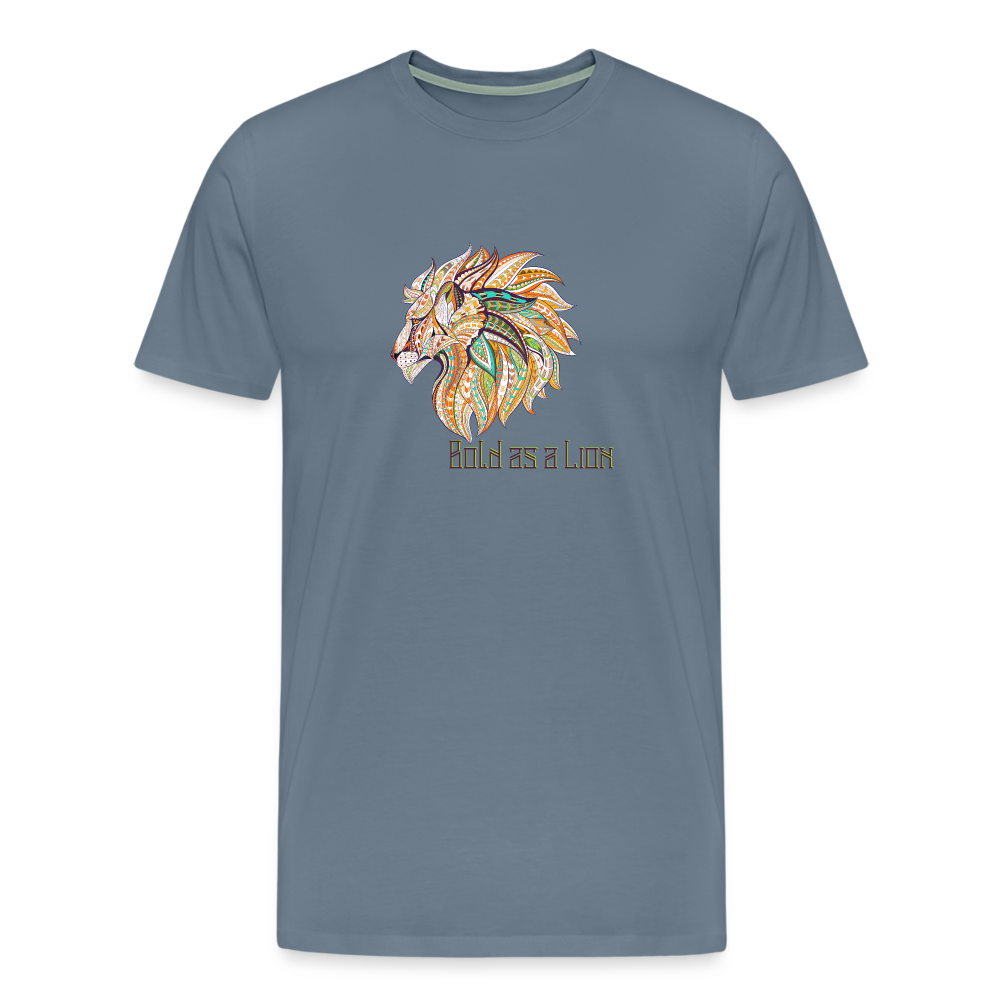 Bold as a Lion - Unisex Premium T-Shirt - steel blue
