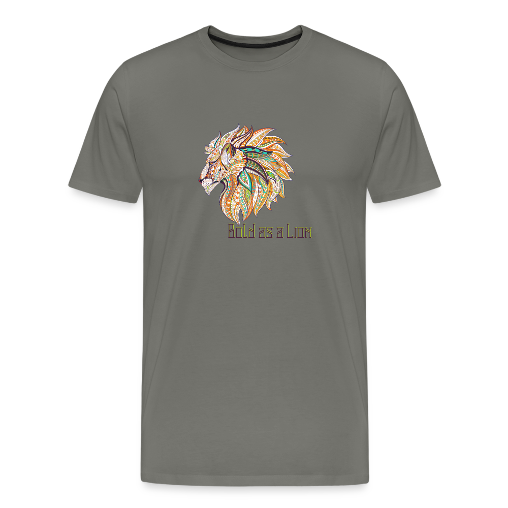 Bold as a Lion - Unisex Premium T-Shirt - asphalt gray