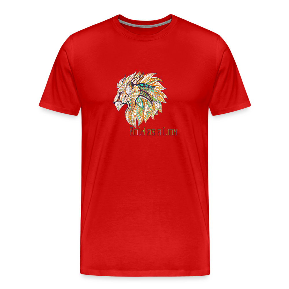 Bold as a Lion - Unisex Premium T-Shirt - red