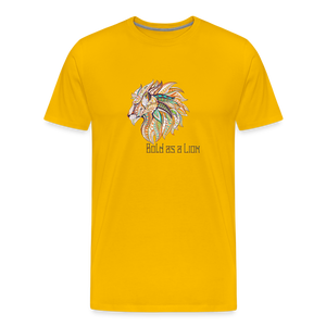 Bold as a Lion - Unisex Premium T-Shirt - sun yellow