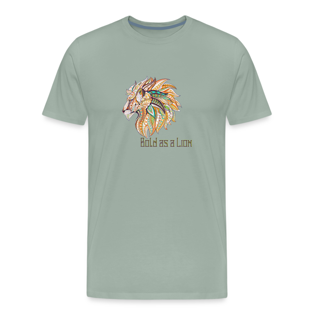 Bold as a Lion - Unisex Premium T-Shirt - steel green